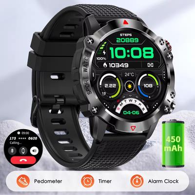 SACOSDING ceas inteligent 1.39 inch ecran tactil complet Bluetooth apeluri multiple moduri sportive fitness tracker monitorizare sănătate smartwatch bărbați