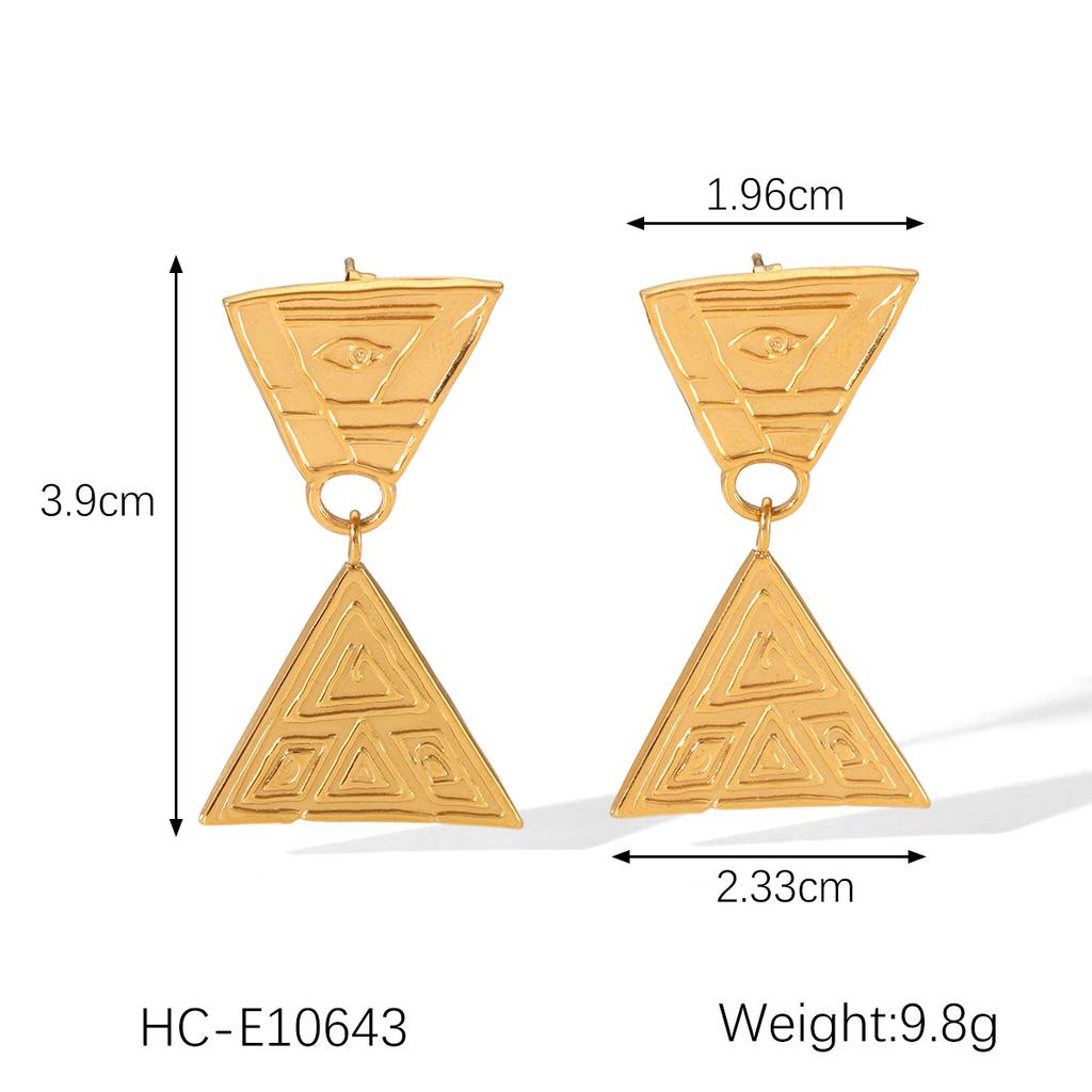 Geometric Tassel Titanium Steel Earrings Minimalist Drop Dainty Jewelry for Women Unique Design