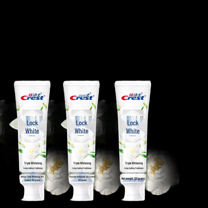 Crest Dual Color Lock Whitening Toothpaste with Jasmine Camellia (3-Pack)