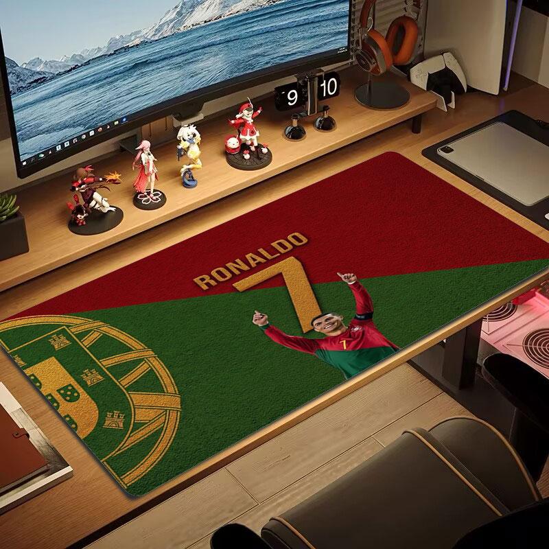 CR7 Large Size Mouse Pad Large Gaming Table Cushion Non-slip Laptop Tablet Big Mousepad XXL Mat Mini PC Playmat With Lock Edge