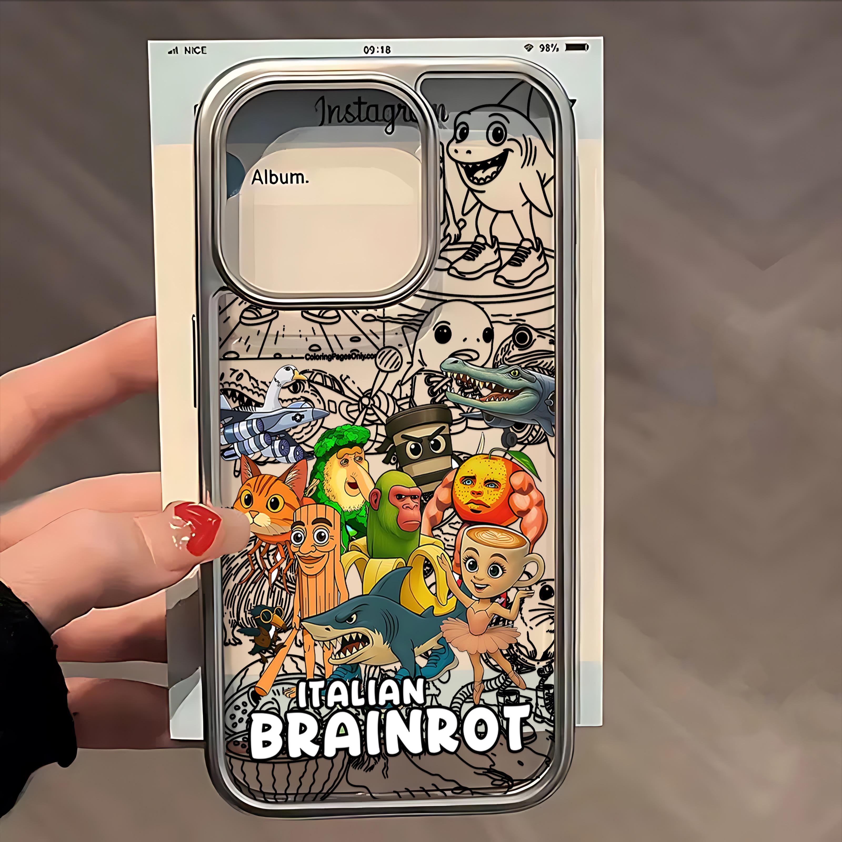 

Funny BRAINROT Animals Hot Phone Case for iPhone 17 16e 16 15 14 13 12 11 Air Pro Max X XR 8 7 Plus Luxury Clear Soft Back Cover iPhone 11