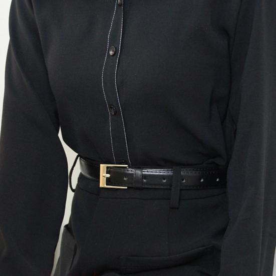 Women Belt Adjustable Length Imitation Leather Waistband Solid Color Minimalist Belt Fashion Accessories Design Cinched Waist