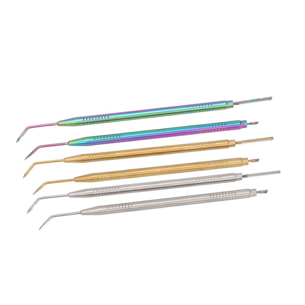 2pcs Eyelash Lift Separator Tools Double Headed Stainless Steel Lash Separation Rod with Comb