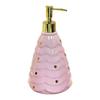 Festive Ceramic Pump Bottle Refillable Dispenser For Shampoo Body Wash Storage Christmas Themed Bathroom Accessory