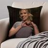 SScarlett Johansson Cushion Cover Pillowcase Antidustmite Invisible Zipper Short Plush Sofa Cushion