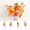 1PC Tree Branch DIY Fall Furnishings Thanksgiving Faux Pumpkin Berries Autumn Artificial Plant Realistic Maple Leaves Branches