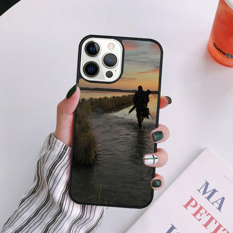 Hunting Animal and Fishing Man Phone Case For iPhone 17 Air 16Pro Max 15 14 13 12  Plus Max Cover Shell Coque