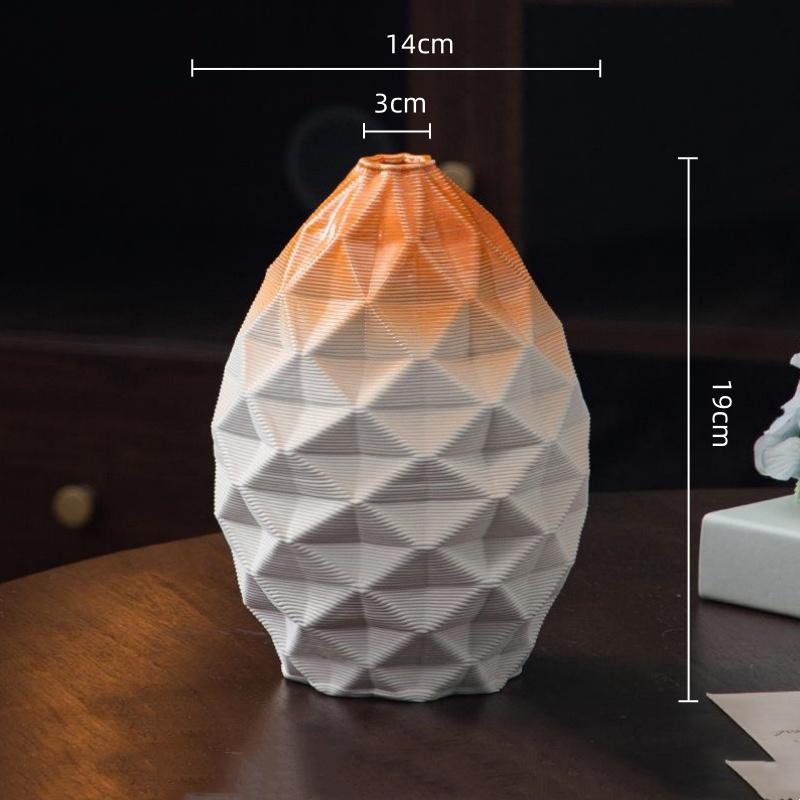 Керамическая ваза Геометрическая плиссированная Трехмерный цветочный горшок Абстрактные полосы Ваза для цветов Аксессуары для домашнего декора