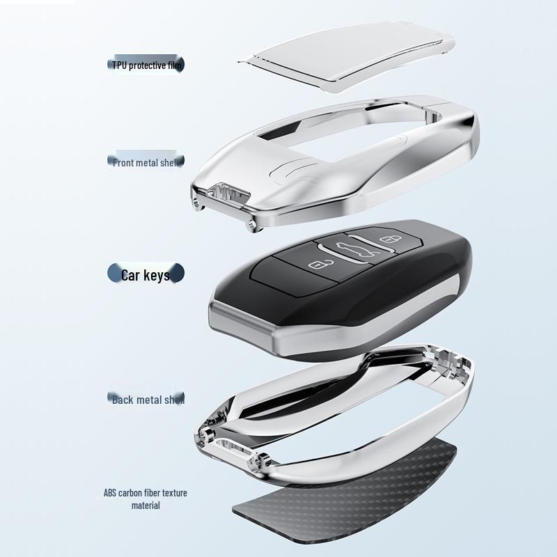 Peugeot Key Case for Models: 5008, 4008, 3008, 2008, 408, 508L, E2008, 308S - Car Key Shell with Logo Buckle