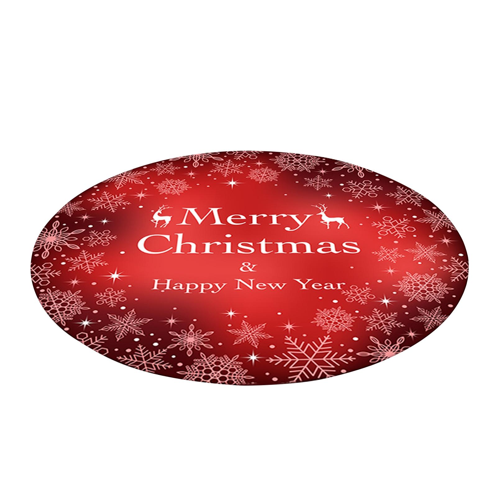 

Christmas Carpet, Merry Christmas, Home Carpet, Round Carpet Home Holiday Decoration Christmas Crystal Velvet Living Room Carpet One Size