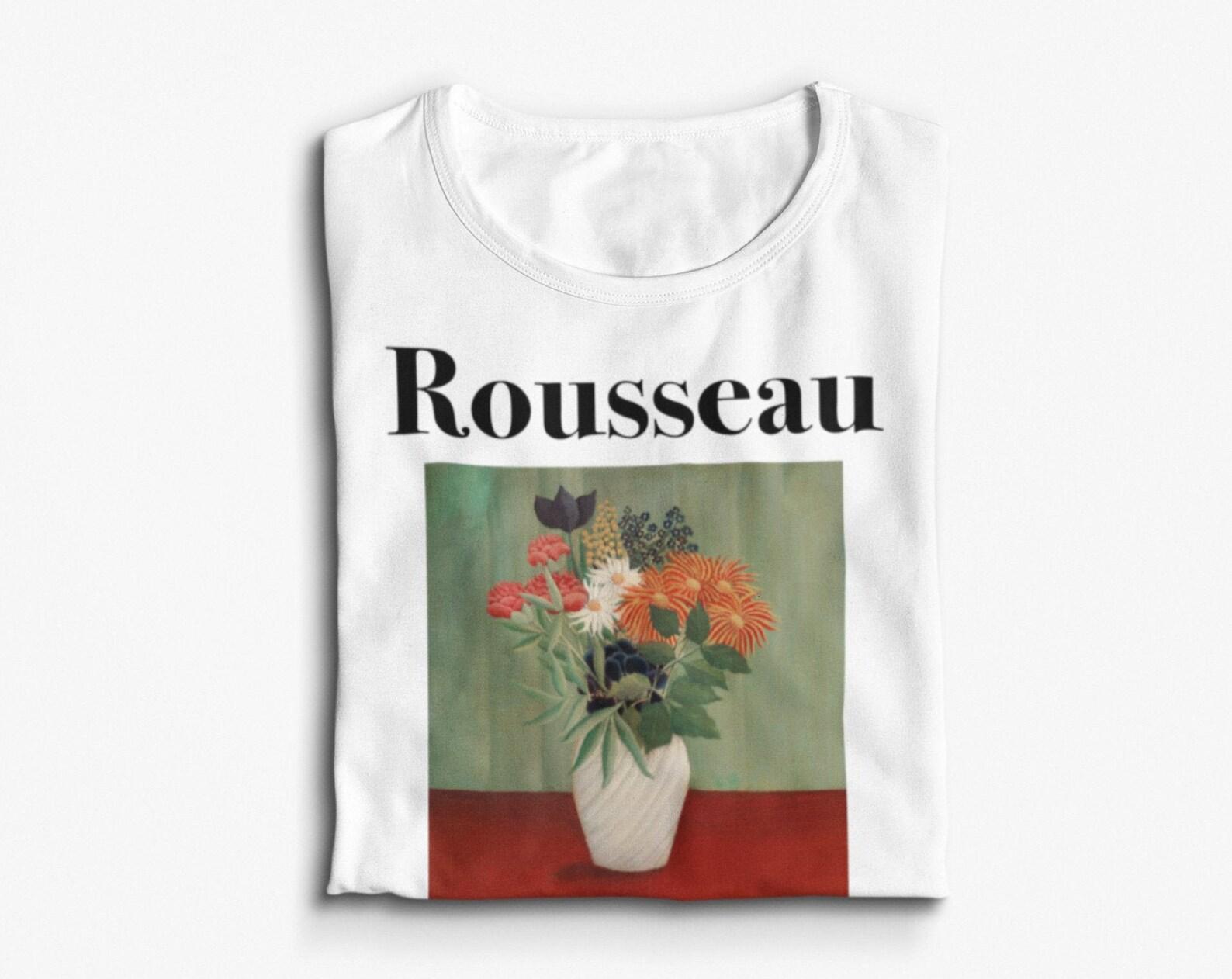 Henri Rousseau Art T-shirt: China Asters & Tokyos Bouquet 2XL