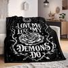 1 Stück Rose Dämonen Decke, Leichte Flanell Überwurfdecke für Sofa, Bett, Reise, Camping, Wohnzimmer, Büro, Couch, Stuhl und Bett