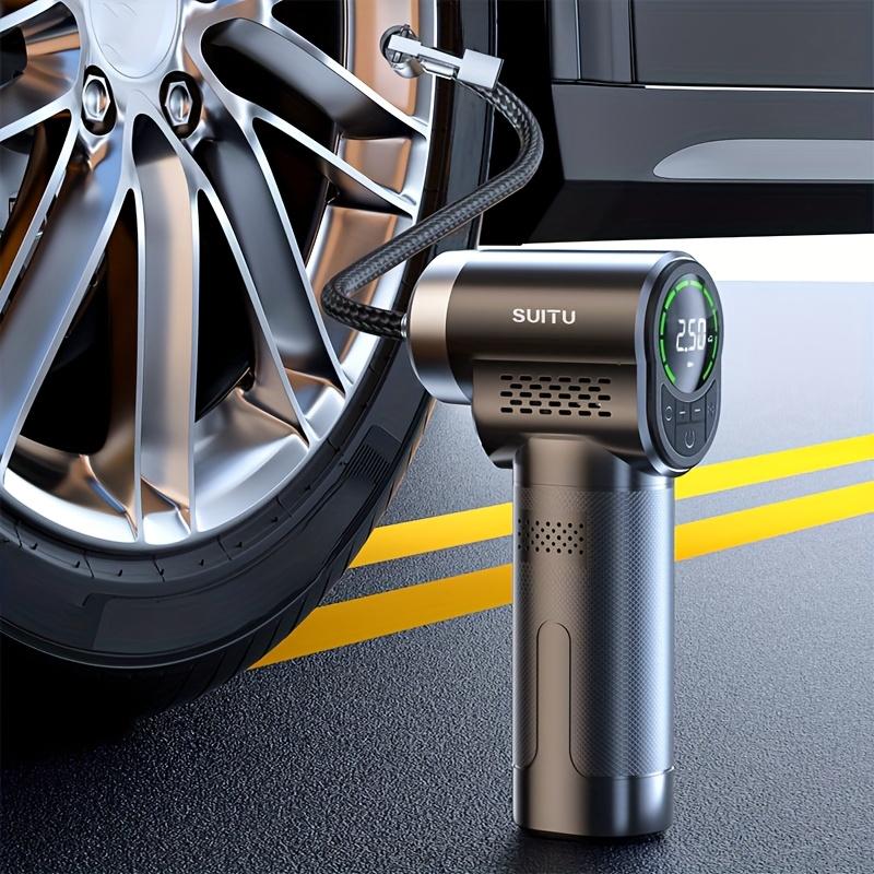 [Portable Tire Inflator] Wireless Portable Handheld Car Tire Inflator | Tire Pressure Gauge for Cars, Motorcycles, Electric Bicycles, Bicycles, Balls