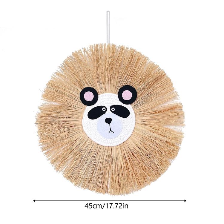 Cartoon Woven Wall Hanging Handmade Raffia Home Children Room Decor Bohemian