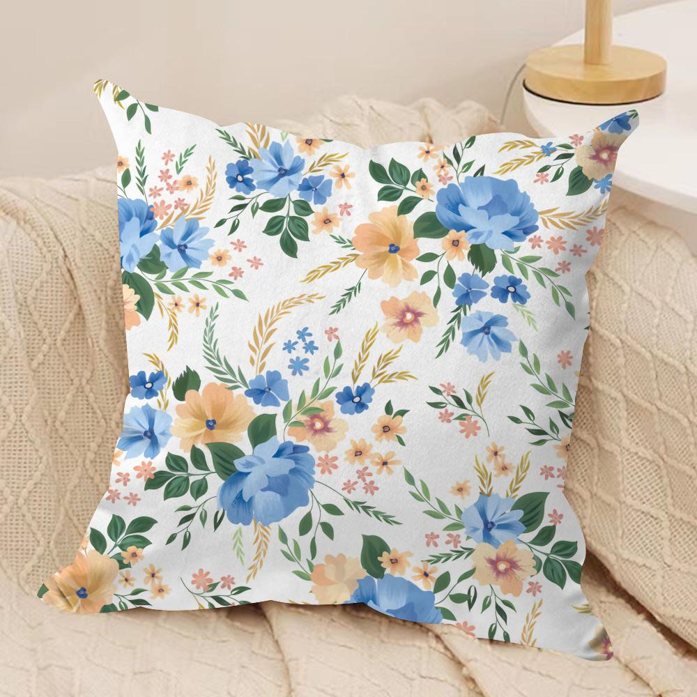 minimalist floral Art Cushion Cover Soft Plush Fabric DoubleSided Printed Cushion Covers for All Seasons Modern HomeDecor Gift