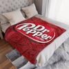 Dr Pepper Flannel Blanket Multipurpose Soft Office Bedding Blanket PlushThin Quilt Holiday Gift