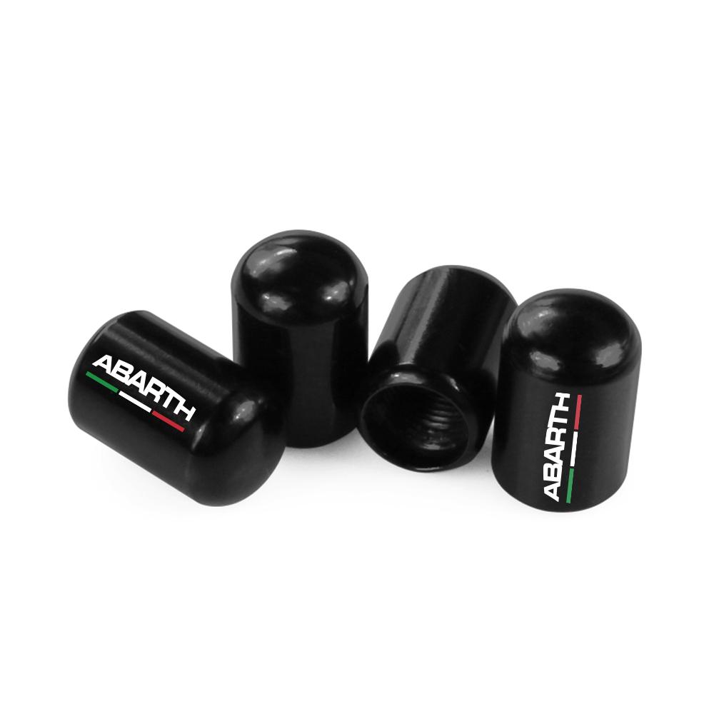 4PCS Car Wheel Tire Valve Caps Tyre Air Stems Cover For Fiat 500 Abarth Punto Panda Bravo Tipo Ducato 250 Argo Car Accessories