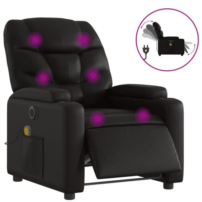 VidaXL Electric Reclining Massage Armchair, Relaxation Chair with Adjustable Backrest and Footrest, Seat of 3204651