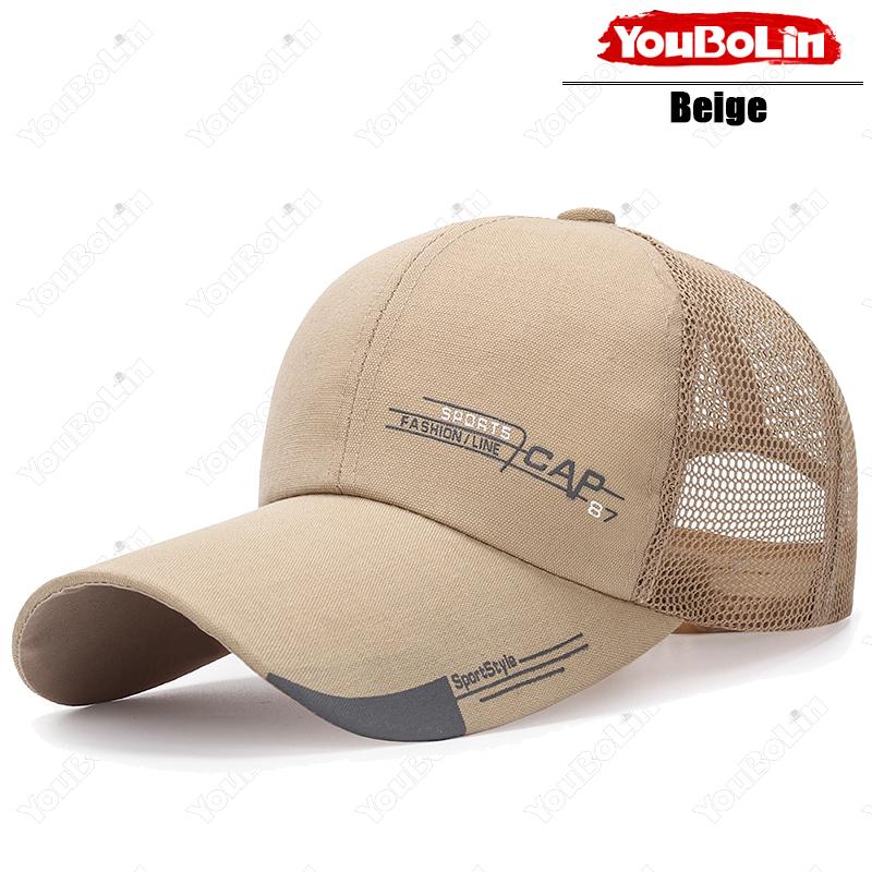 Men's and Women's Summer Breathable Mesh Cap, Extended Brim Sun Protection Cap, Outdoor Casual Sports Baseball Cap