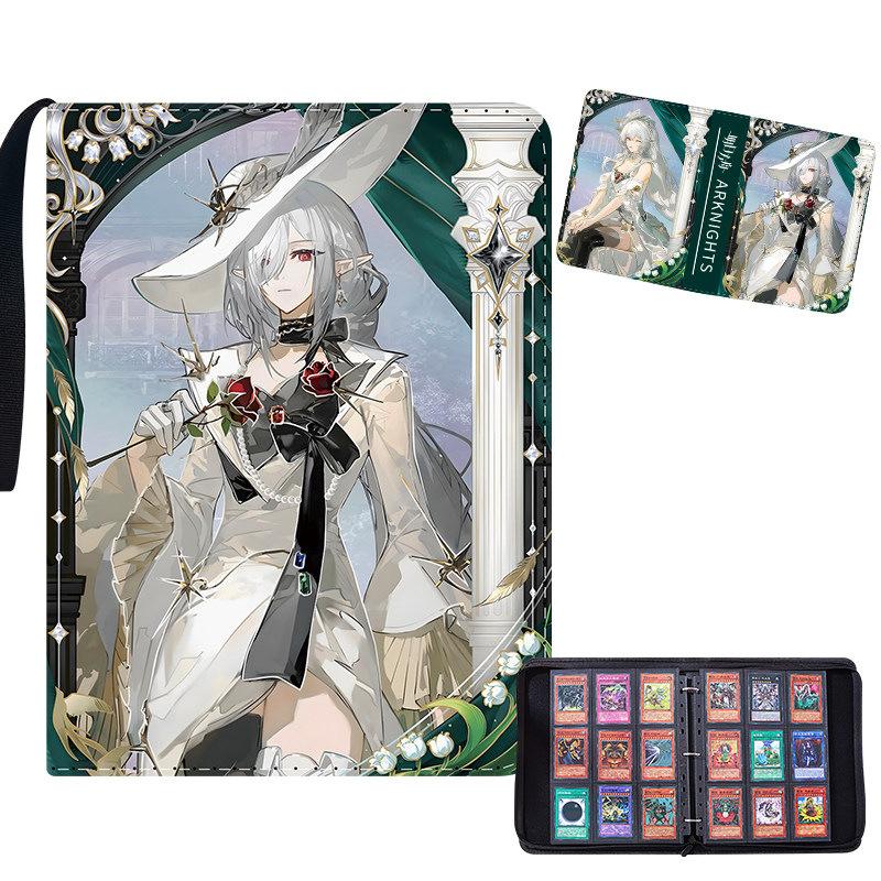 Arknight Card Binder Leather Zipper Anime Card Album - Fluorescent Dream Collection Card Holder 9 Pocket