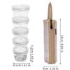 Clear Interlocking Spice Containers 5 Bottles Kit with Nylon Storage Bag Portable Outdoor Travel Camping Seasoning Bottle Holder