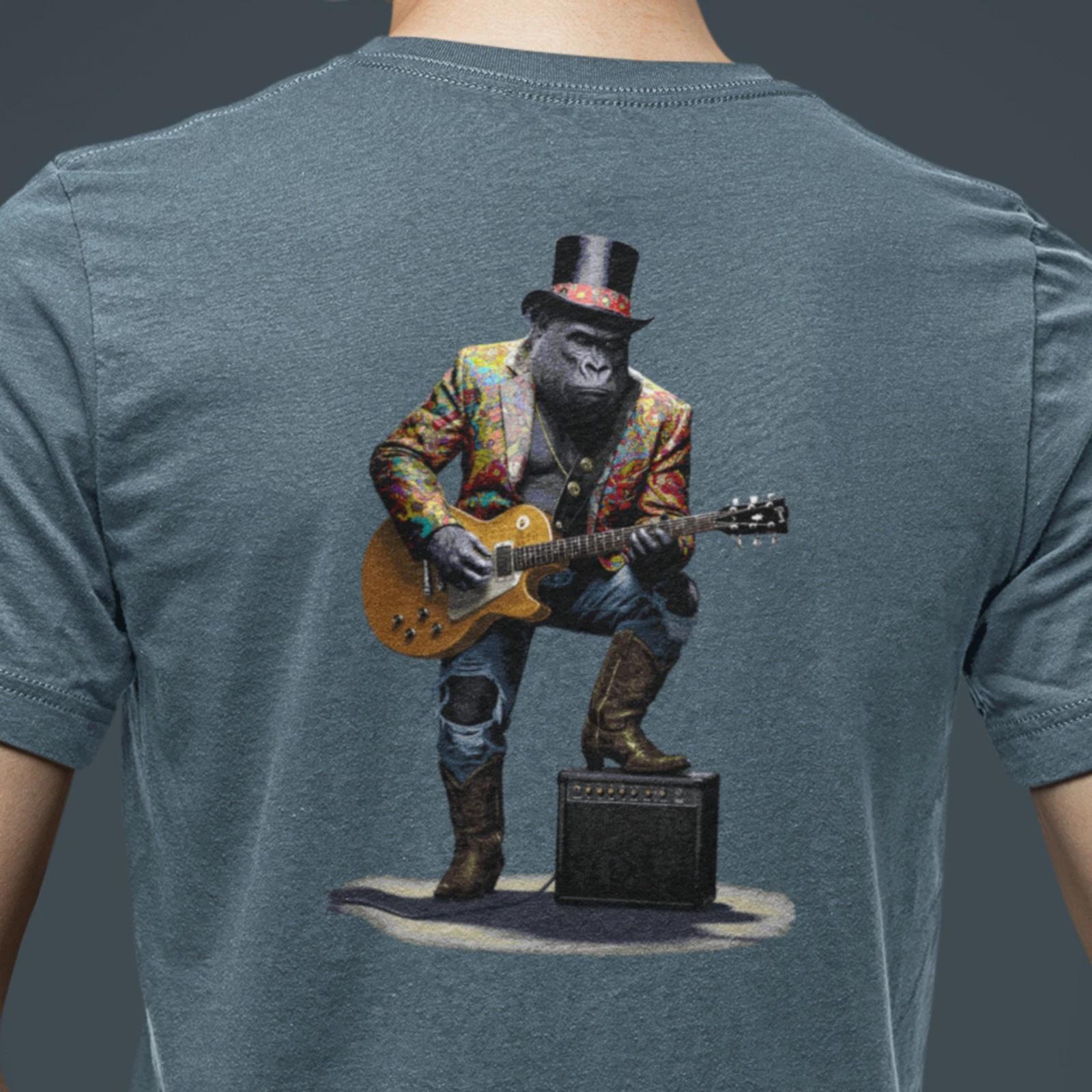

Guitar Gorilla Unisex t-shirt - Image on back 3XL
