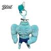 Creative Trendy Backpack Accessory Funny Buff Muscle Fish Plush Keychain Cartoon Stuffed Shape Gift Pendant Novelty Soft Bag Charm Key Ring,