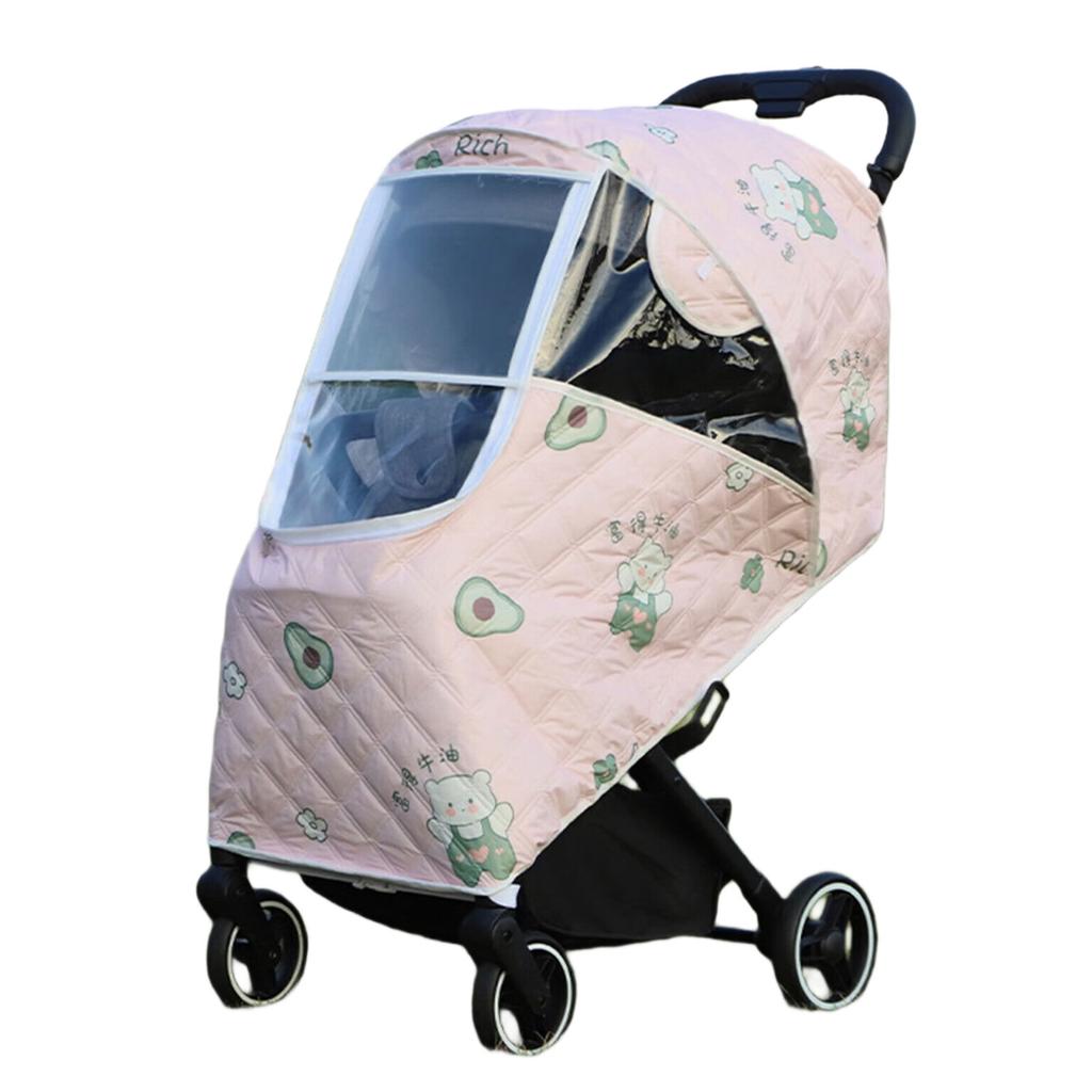 Baby Pushchair Cover Baby Stroller Rain Cover Breathable Windproof Protection Cover Universal Dustproof Weather Shield