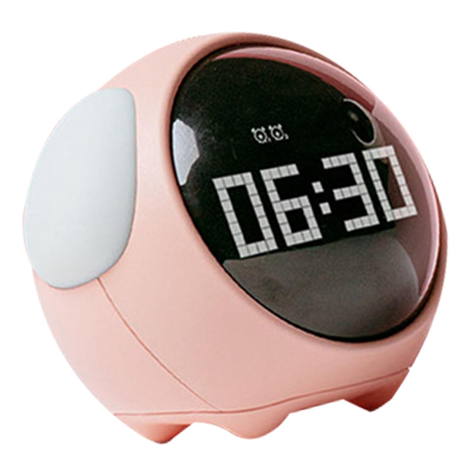 

Expression Clock Cute Dog Shape Multifunctional LED Digital Alarm Clock Voice Activated Night Light Pink розовый