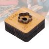 Leather Cutting Die with Wood Base Flower Shape Punching Mold for Keyring Making Crafting Projects