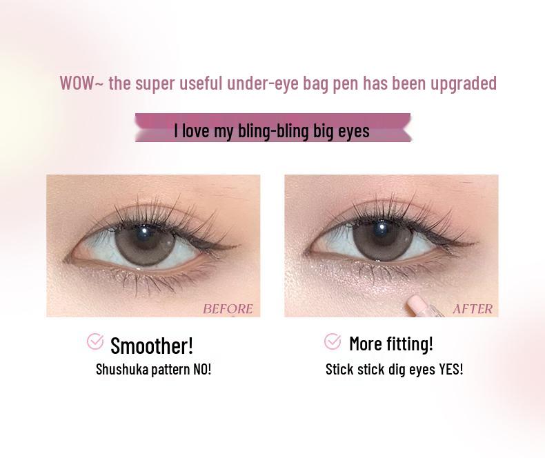 FLORTTE Pearl Shimmer Under-Eye Gel Pencil - Long-Lasting, Highlighting Eyeshadow Stick