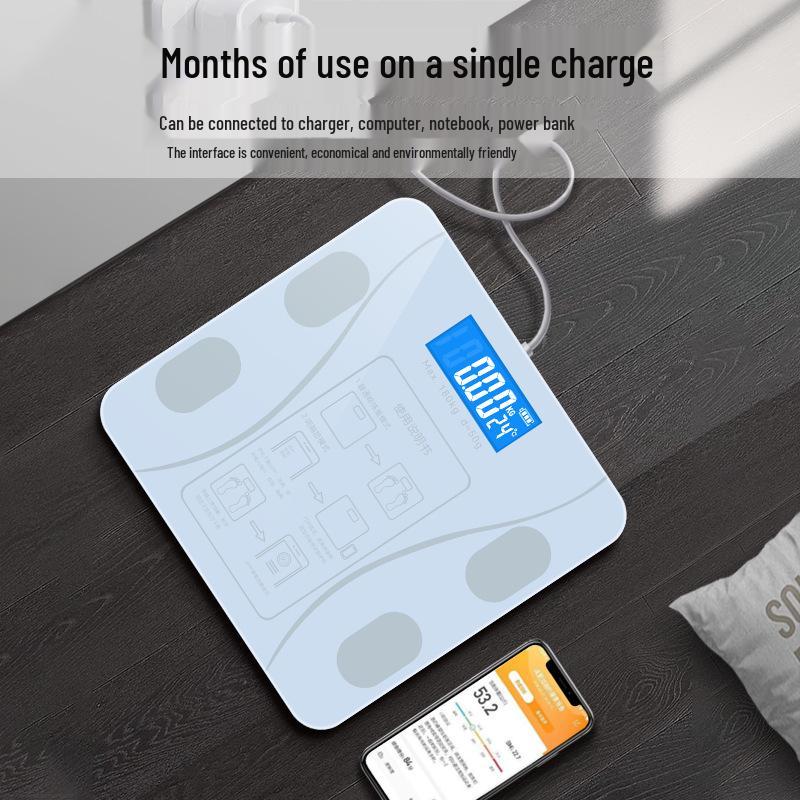 Smart Bluetooth Body Fat Scale - Customizable Electronic Weight Scale for Adults
