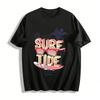 Put On Shades Surf Tide Print Tshirt Ride the Wave of Summer Life Pure Cotton T-shirt