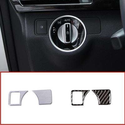 Car Headlight Adjustment Button Trim Stickers Fit For Mercedes Benz A W176 B W246 C W204 E W212 E350 GLK X204 GL
