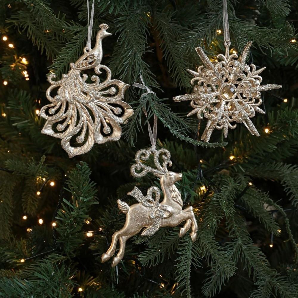 New Exquisite Christmas Ornaments Angel Elk DIY Christmas Tree Pendant Christmas Tree Hanging Ornaments Xmas Party
