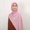 New Muslim Women Chiffon Hijab With Cap Bonnet Instant Chiffon Hijab Pinles Shawl Head Scarf Under Scarf Caps Cover Headwrap