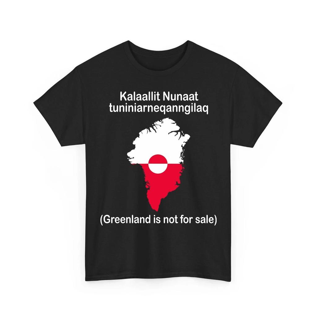 La Groenlandia Non è in Vendita, Sostieni la Groenlandia, Resisti Protesta T-shirt Unisex 100% Cotone Magliette da Uomo Top