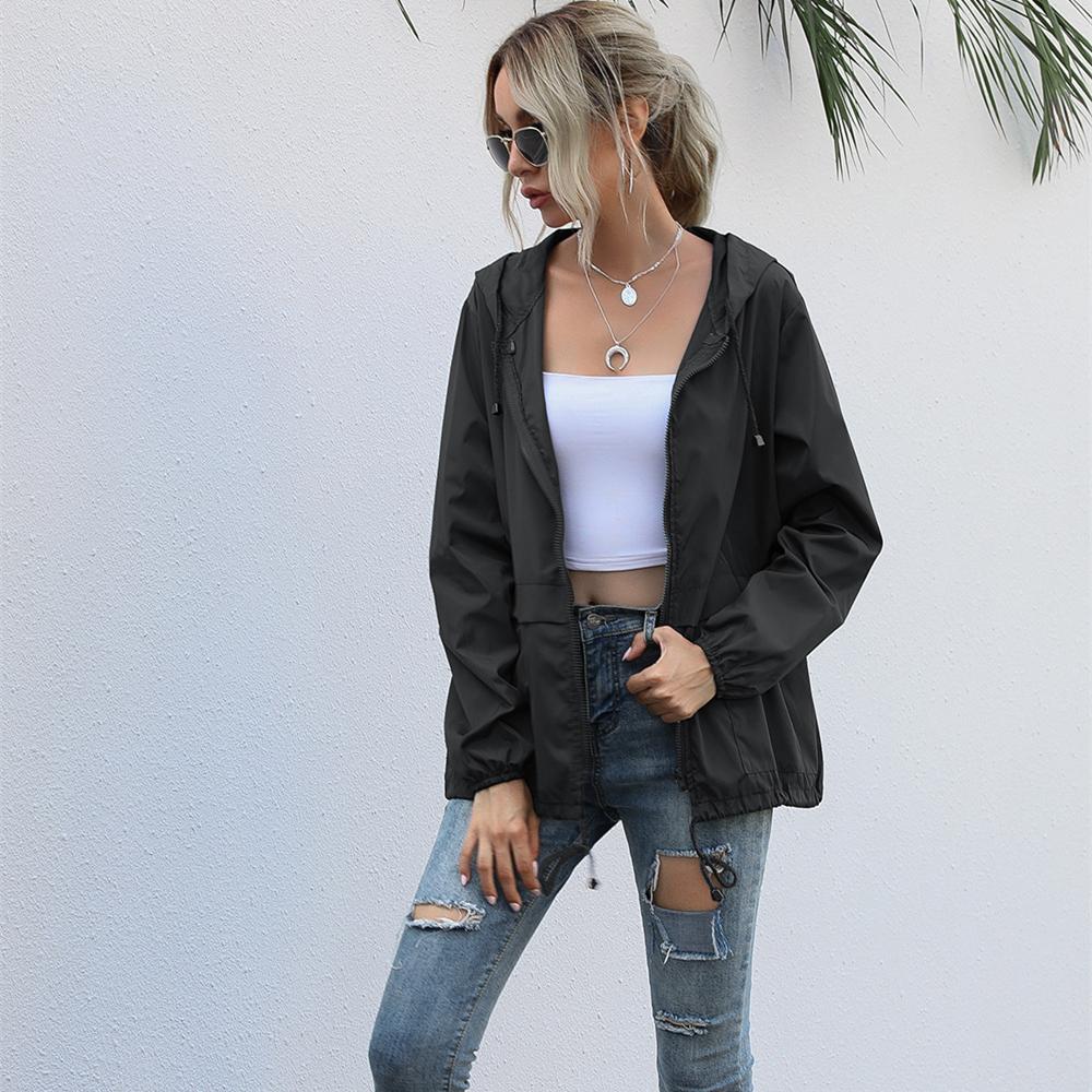 Jaqueta feminina streetwear tática impermeável corta-vento feminina com capuz hip-hop piloto casacos à prova de vento caminhadas ao ar livre capa de chuva