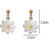 Daisy Flower Stud Earrings.cute Chrysanthemum Dangle Earring Little Sun Flower Drop Earring For Women Girl's Jewelry Short -