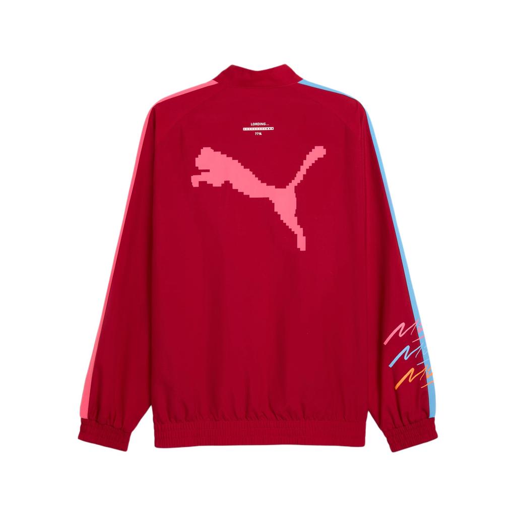 Puma Scuderia Ferrari T7 Miami Simple Loose Comfortable Long Sleeve Jacket Men jackets Deep-Red 633406-02