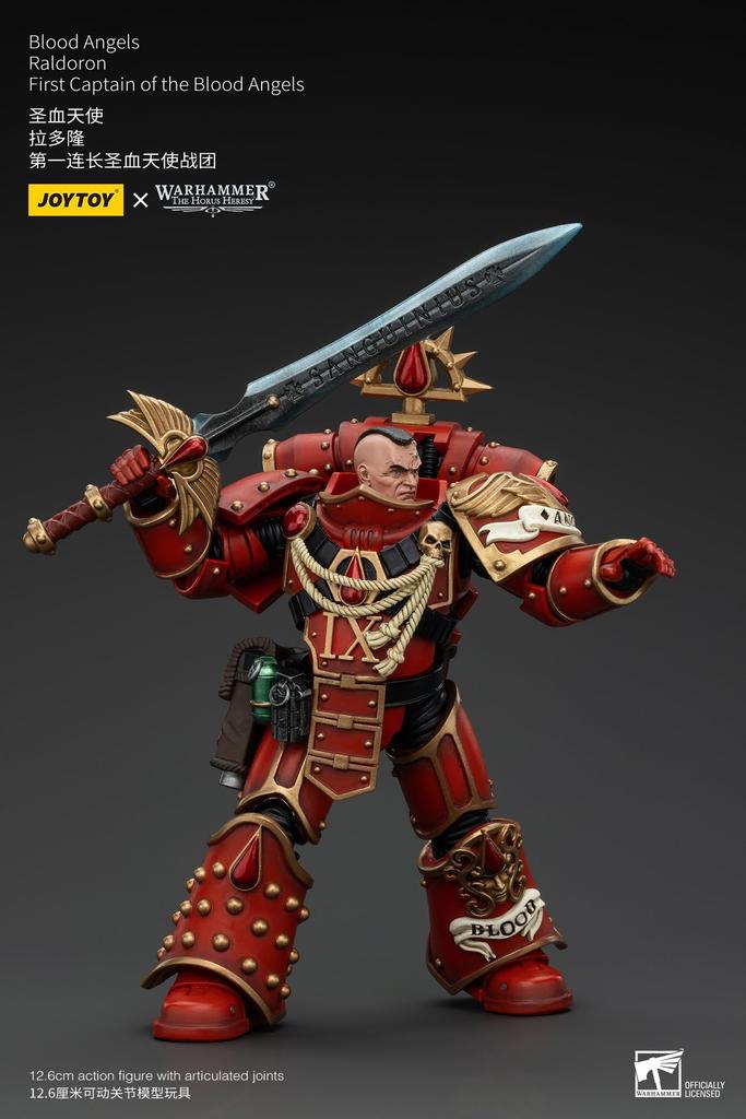 JOYTOY Warhammer Blood Angels First Captain Lardron Scale Action Figure Finished Product 40,000 1/18