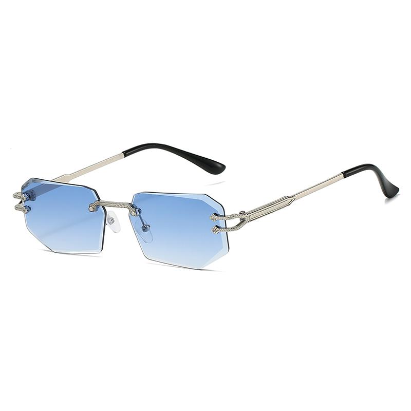 Fashion Irregular Rimless Square Metal Sunglasses Women Men Sweet Luxury Brand Sun Glasses Simple Leisure Lady Man Eyewear UV400