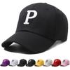 Embroidery P Letters Hat Women Uv Protection Shade Out Sun Breathable Protection