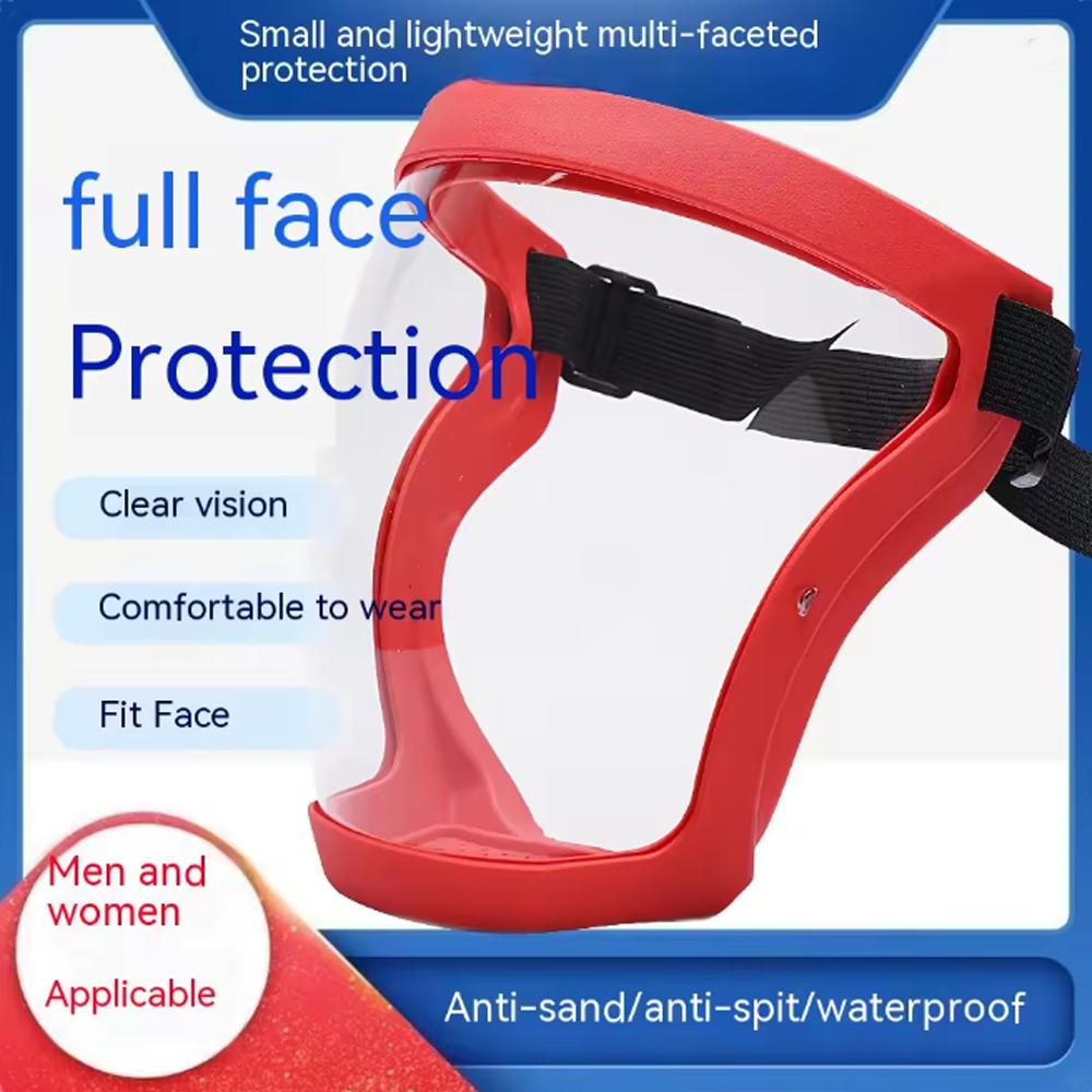 Anti Fog Protect Dust and Splash Mask Full-Face Transparent Protection Mask with Adjustable Buckle Reusable and Heat Resistance