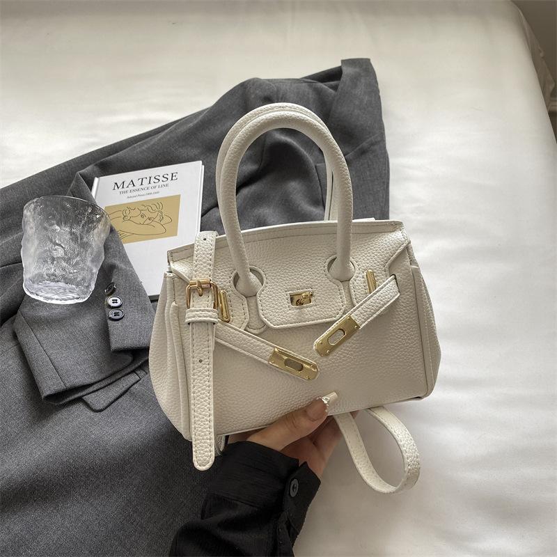 

Lychee pattern platinum bag 2025 new tote bag women s handbag fashion shoulder messenger small square bag