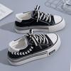 Lace Up Woman Footwear Spring Autumn Canvas Shoes for Women High on Platform To Wear Y2k Vintage Designer Hot Design Elasticty