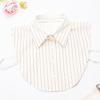 Unisex Half Shirt Detachable Collars for Mens Business Sweater Blouse Tops Striped Fake Collar For Women Neckwear Decor