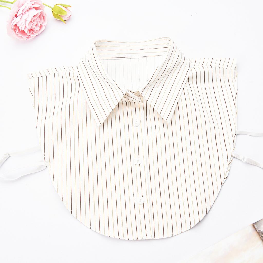 Unisex Half Shirt Detachable Collars for Mens Business Sweater Blouse Tops Striped Fake Collar For Women Neckwear Decor