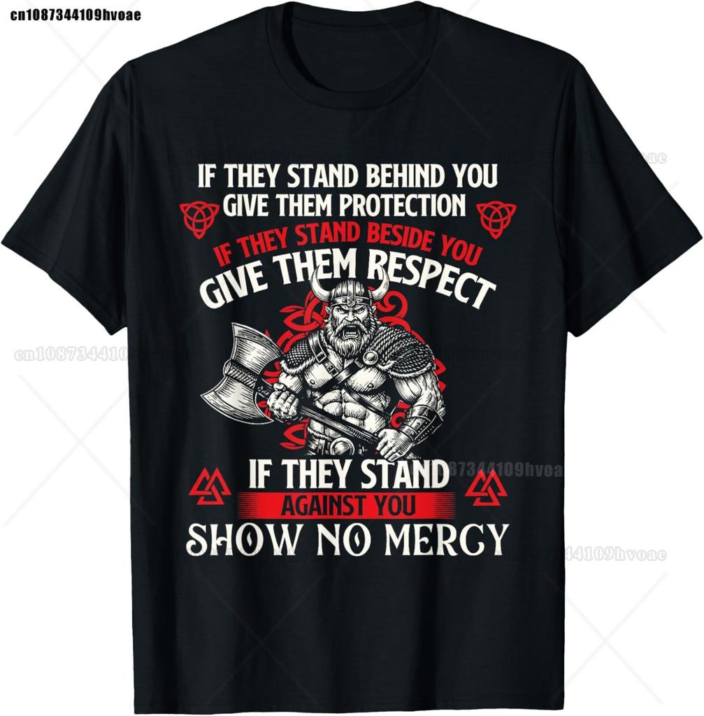 Viking Blood Runs Through My Veins Viking Ship TShirt Nordic Style Mens Oversized Short Sleeve Tops Tees Designer Clothing