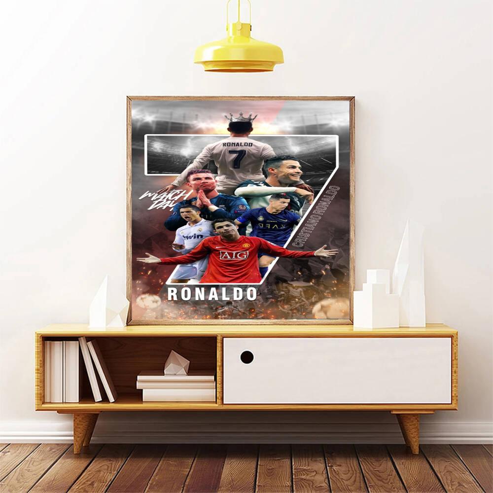 Cristiano Ronaldo 5D Diy Diamond Paintings Mosaic Wall Round Diamond Art Painting Kits Embroidery Crystal Accessories Frameless